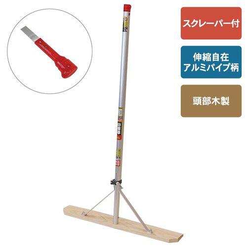 ■金象 伸縮式木製替板レーキ 600 S付〔品番:072388〕【4081597:0】[店頭受取不可]