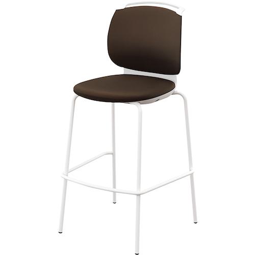 ■NAIKI ミーティングチェアー “ルント” カウンターチェア 肘なし フレーム色ホワイト 背カバー付き 色 ..