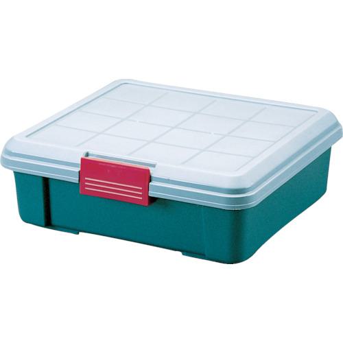 ■【在庫限り】IRIS 209940 RVBOX(浅型) 450×400×155 グレー/ダークグリーン〔品番:RV450F〕【4101316:0】[店頭受取不可]のサムネイル
