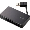 ■ELECOM メモリリーダライタ ケーブル収納タイプ USB3.0対応 SD+microSD+CF対応 ブラック〔品番:MR3K303BK〕【4103657:...