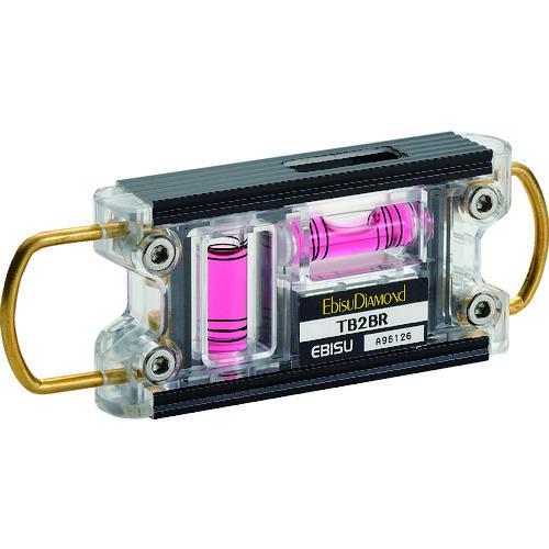 ■エビスダイヤモンド 水平器 トビレベル-2 ブラック/レッド〔品番:EDTB2BR〕【4105575:0】[店頭受取不可]