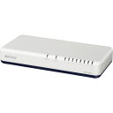 ■BUFFALO Giga 8ポート スイッチングハブ 電源内蔵 プラスチック筐体 マグネット付 ホワイト〔品番:LSW6GT8NPWH〕【4106531:0】...