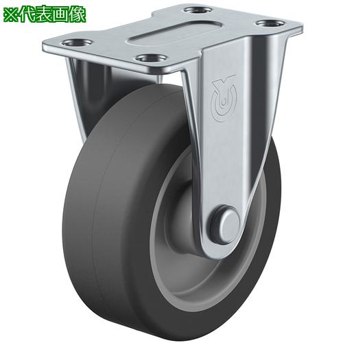 ■ユーエイ プレート式 固定 キャスター エラストマー 車輪径100mm Sタイプ SR型 取付寸法82×40〔品番:SR100EL〕【4127242:0】[店頭受取不可]