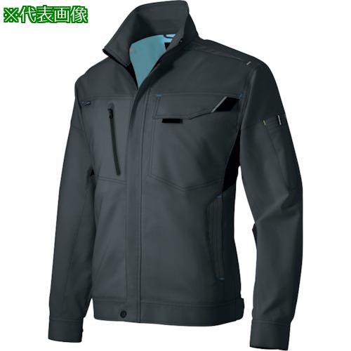 ■アイトス 長袖ブルゾンストレッチ裏綿(ライトフィックス) チャコール6L〔品番:AZ25010146L〕【4135312:0】[送料別途見積り][掲外取寄][店頭受取不可]