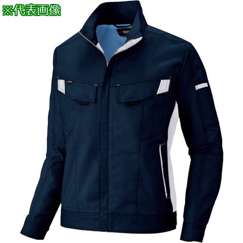 ■アイトス ムービンカット 長袖ブルゾン(男女兼用)AZ6801 ネイビー×シルバーグレー 6L〔品番:AZ68010086L〕【4135961:0】[送料別途見積り][掲外取寄][店頭受取不可]