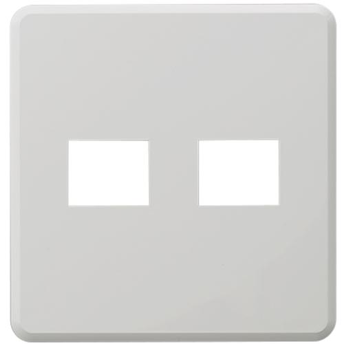 ■明工 MLエレガントプレート2コ用＜1+1＞〔品番:MLE102211〕【4143905:0】[送料別途見積り][掲外取寄][店頭受取不可]