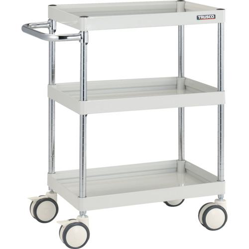 ■TRUSCO ツールワゴン ファルコンワゴン 600×400 ウレタン双輪車 ホワイト〔品番:FAW963DW〕【4164644:0】[直送DS][店頭受取不可]