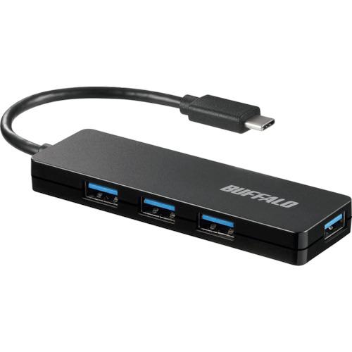 ■バッファロー USB3.1(Gen1) Type-C 4ポート バスパワーハブ ブラック〔品番:BSH4U120C1BK〕【4170656:0】[店頭受取不可]