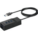 ■BUFFALO USB3.0セルフパワーハブ 上挿し/4ポートタイプ TV背面取り付けキット付き ブラック〔品番:BSH4A110U3VBK〕【4170689...