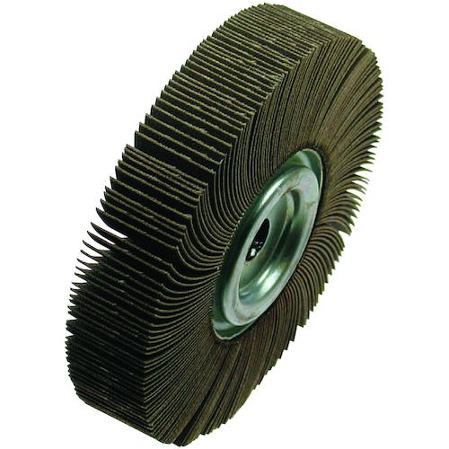 ■ヤナセ フラップホイール(研磨輪)外径150幅25穴径15.9 粒度120 金具 標準タイプ〔品番:UFF1502515.912..