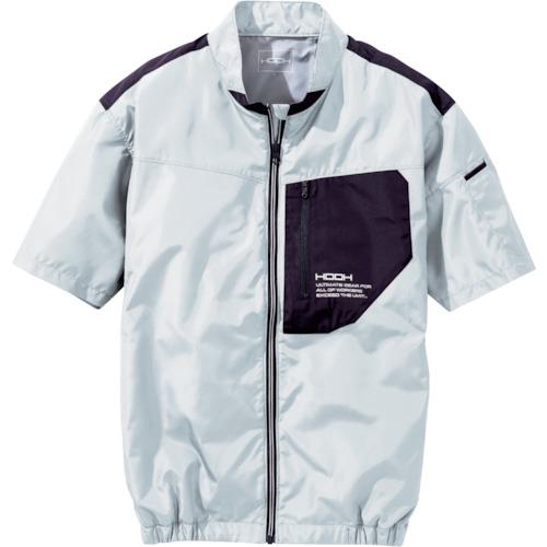 ■HOOH 快適ウェア 半袖ジャケット 3L シルバーグレー〔品番:V66073L39〕【4197448:0】[送料別途見積り][掲外取寄][店頭受取不可]