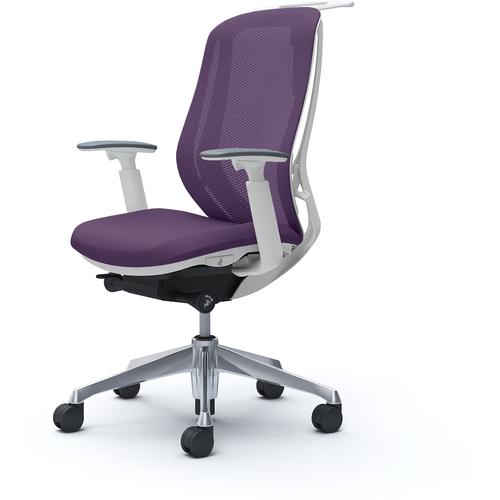 ■OKAMURA シルフィー 可動肘 背メッシュ ハイ ホワイトボディ ハンガー有 ランバー無 アルミ脚〔品番:C686BWFMP0〕【4254935:0】[送料別途見積り][法人・事業所限定][外直送][店頭受取不可]