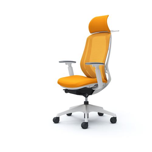 ■OKAMURA シルフィー可動肘 背メッシュEXハイ ホワイトボディ ハンガー有 ランバー無 樹脂脚〔品番:C68BXWFMR8〕【4255008:0】[送料別途見積り][法人・事業所限定][外直送][店頭受取不可]