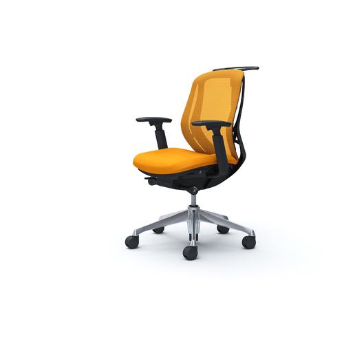 ■OKAMURA シルフィー 可動肘 背メッシュ ロー ブラックボディ ハンガー有 ランバー無 アルミ脚〔品番:C682BRFMR8〕【4264414:0】[送料別途見積り][法人・事業所限定][外直送][店頭受取不可](3)