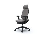 ■OKAMURA シルフィー可動肘 背クッションEXハイ ブラックボディ ハンガー無 ランバー無 樹脂脚〔品番:C68CXRFXW1〕【4272300:0】[送...