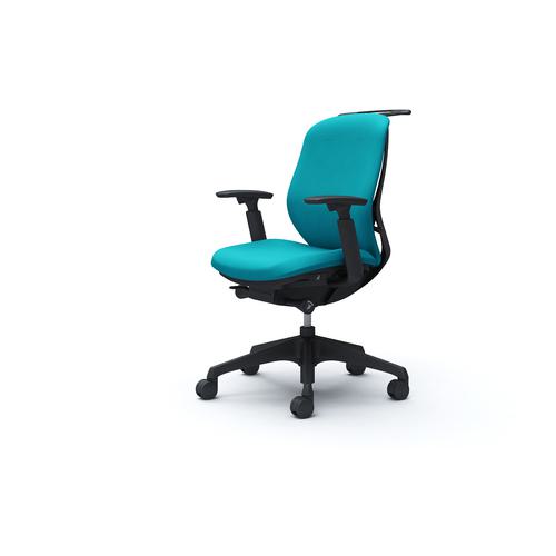 ■OKAMURA シルフィー 可動肘 背クッション ロー ブラックボディ ハンガー有 ランバー無 樹脂脚〔品番:C684XRFSG6〕【4272316:0】[送料別途見積り][法人・事業所限定][外直送][店頭受取不可]