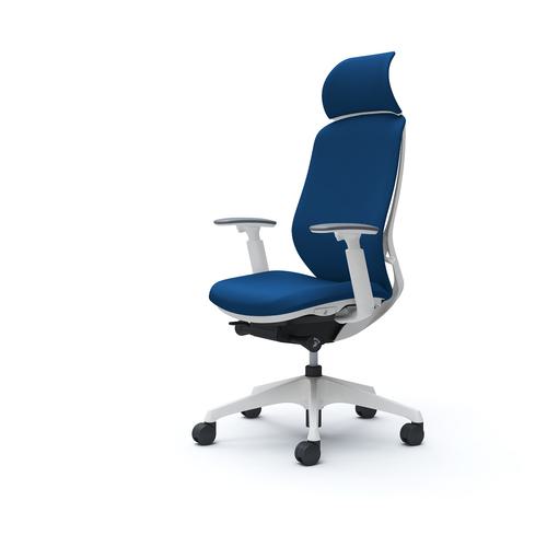 ■OKAMURA シルフィー可動肘 背クッションEXハイ ホワイトボディ ハンガー無 ランバー無 樹脂脚〔品番:C..