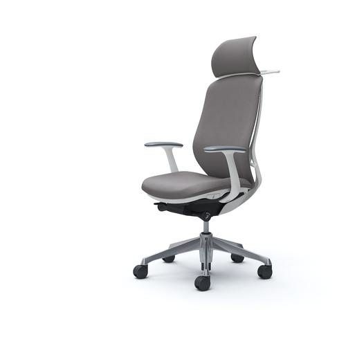 ■OKAMURA シルフィー固定肘 背クッションEXハイ ホワイトボディ ハンガー有 ランバー無 アルミ脚〔品番:C64DBWFXW1〕【4273816:0】[送料別途見積り][法人・事業所限定][外直送][店頭受取不可]