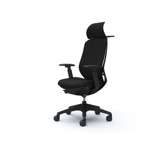 ■OKAMURA シルフィー可動肘 背クッションEXハイ ブラックボディ ハンガー有 ランバー無 樹脂脚〔品番:C68DXRFSF1〕【4275416:0】[送料別途見積り][法人・事業所限定][外直送][店頭受取不可]