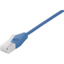 ■BUFFALO Cat6 ツメの折れないLANケーブル スリム ストレート 2m ブルー〔品番:BSLS6SU20BL2〕【4282668:0】[送料別途見積...