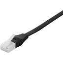 ■BUFFALO ツメの折れないLANケーブル カテゴリー6 ストレート フラット 3m ブラック〔品番:BSLS6FU30BK2〕【4284214:0】[送料...