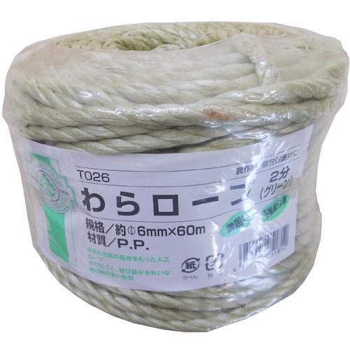 ■伝蔵 PPわらロープ2分 6×60m《30個入》〔品番:T026〕【4287530×30:0】[法人・事業所限定][外直送元][店頭受取不可]