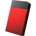■BUFFALO ICカード対応MILスペック 耐衝撃ボディー防雨防塵ポータブルHDD 2TB レッド〔品番:HDPZN2.0U3R〕【4290532:0】[送...