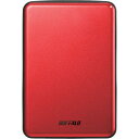 ■BUFFALO USB3.1(Gen.1)対応 アルミ素材&薄型ポータブルHDD 2TB レッド〔品番:HDPUS2.0U3RDD〕【4293574:0】[送...