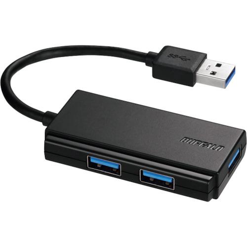 ■バッファロー USB3.0 バスパワー 3ポート ハブ ブラック〔品番:BSH3U100U3BKZ〕【4305364:0】[店頭受取不可]