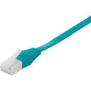 ■BUFFALO ツメの折れないLANケーブル カテゴリー6 ストレート フラット 1m グリーン〔品番:BSLS6FU10GR2〕【4305410:0】[送料...