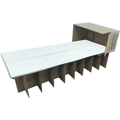 ■グリーンクロス アローエコマットレス付段ボールベッド〔品番:6300030497〕【4326614:0】[法人・事業所限定][外直送元][店頭受取不可]