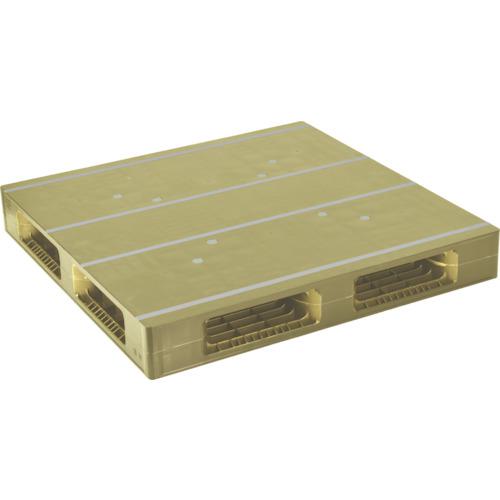 ■NPC プラスチックパレットZFR-1111FE 両面四方差し ライトグリーン〔品番:ZFR1111FELG〕【4328331:0】[法人・事業所限定][直送元][店頭受取不可]