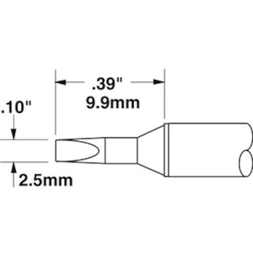 ■メトカル メトカル Metcal CVCシリーズ D型 チップカートリッジ〔品番:CVC8CH0025S〕【4347924:0】[送..