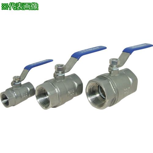 ■IWA ステンレス製 フルボア型ボールバルブ〔品番:48BV075SU〕【4355383:0】[送料別途見積り][掲外取寄..