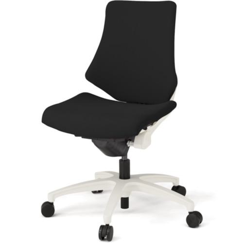 ■ITOKI エフチェア クロスバック ローバック 脚ホワイト・布地ブラック〔品番:KG140PSW9T1〕【4363326:0】[送料別途見積り][法人・事業所限定][外直送][店頭受取不可]