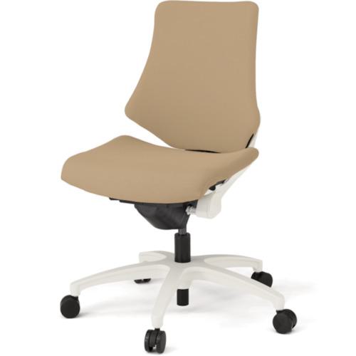 ■ITOKI エフチェア クロスバック ローバック 脚ホワイト・布地サンドイエロー 〔品番:KG140PSW9Y3〕【4363331:0】[送料別途見積り][法人・事業所限定][外直送][店頭受取不可]