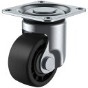 ■ユーエイ プレート式 自在 低床キャスター 強化ナイロン 車輪径75mm Hタイプ HG型 取付寸法71×71〔品番:HG75GNB〕【4372425:0】[...