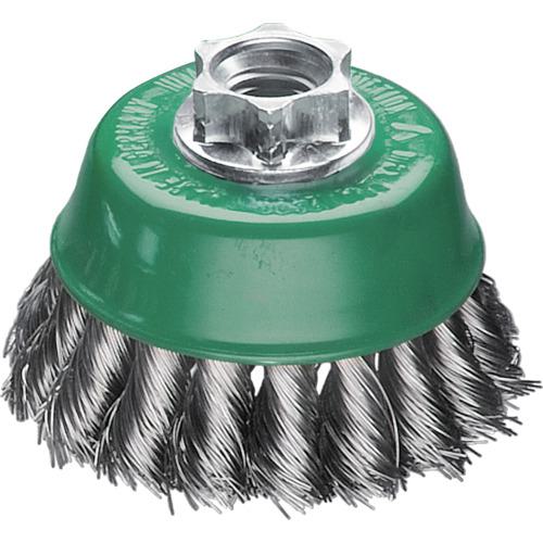 ■LESSMANN 工業用カップブラシ Φ65 ステンレス 線径0.35〔品番:482714〕【4425537:0】[店頭受取不可]
