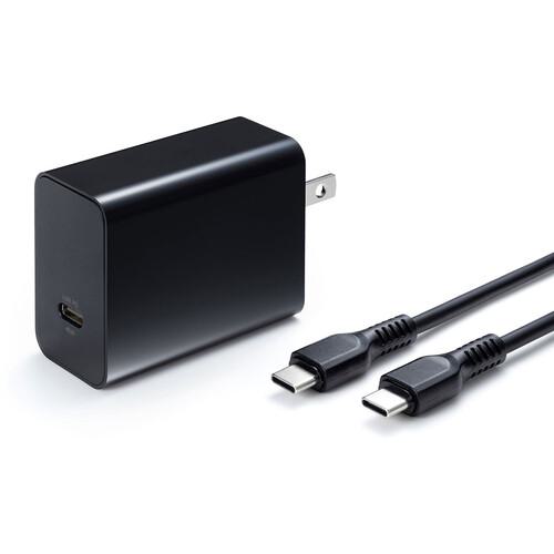 ■SANWA USB PD対応AC充電器(PD45W・TypeCケーブル付き)〔品番:ACAPD80BK〕【4468820:0】[法人・事業所限定][外直送元][店頭受取不可]