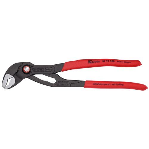 ■KNIPEX ウォーターポンププライヤー コブラクイックセット プラスチックハンドル 250mm (SB店頭展示パッケージ仕様)〔品番:8721250SB〕【...