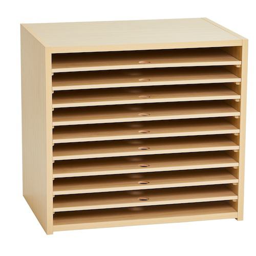 ■COMAI 画用紙整理棚10段〔品番:K10P〕【4473633:0】[法人・事業所限定][外直送元][店頭受取不可]