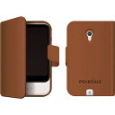 ■ソースネクスト POCKETALK (ポケトーク) S 専用手帳型ケース ブラウン PTS-NBR〔品番:0000279700〕【4484547:0】[店頭受...