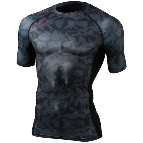 ■自重堂 ショートスリーブ ブラツクカモフラ SS〔品番:75134142SS〕【4495613:0】[送料別途見積り][掲外取寄][店頭受取不可]