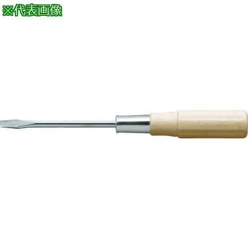 ■TRUSCO 木柄普通ドライバー 刃先+1 75mm〔品番:TWD175〕【4499611:0】[店頭受取不可]