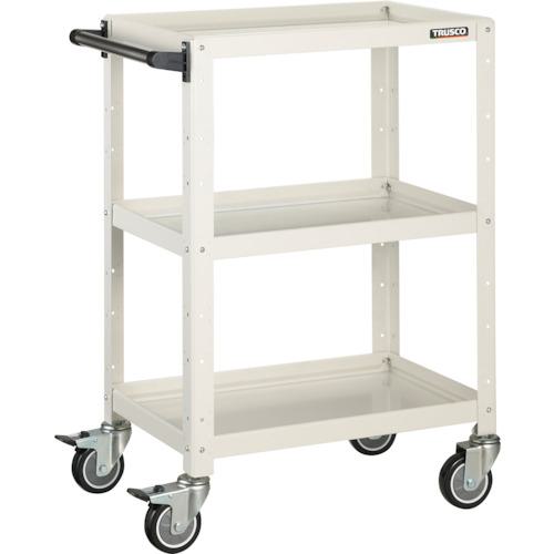 ■TRUSCO ツールワゴン バーディワゴン 600X400XH880 ウレタン車輪 ホワイト〔品番:BDW963UW〕【4501594:0】[直送DS][店頭受取不可]