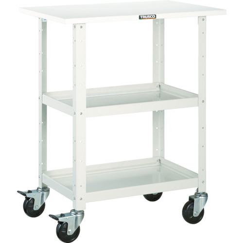 ■TRUSCO ツールワゴン バーディワゴン 750X500 天板付 ホワイト〔品番:BDW972TW〕【4501675:0】[直送DS][店頭受取不可]
