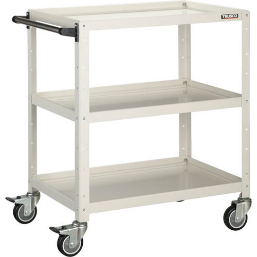 ■TRUSCO ツールワゴン バーディワゴン 750X500XH880 ウレタン車輪 ホワイト〔品番:BDW973UW〕【4501691:0】[直送DS][店頭受取不可]