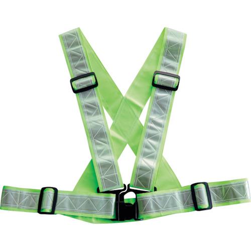 ■快適ウェア ショート丈 反射ベスト XO ライムイエロー《10着入》〔品番:321XO87〕【4508022×10:0】[送料別途見積り][掲外取寄][店頭受取不可]