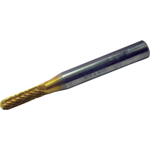 ■スーパー スーパー超硬バー チタンコーティング オール超硬タイプ 先丸円筒型(ダブルカット)刃径:4.0mm 軸径:6.0mm〔品番:SBT2C02〕【4515820:0】[店頭受取不可]