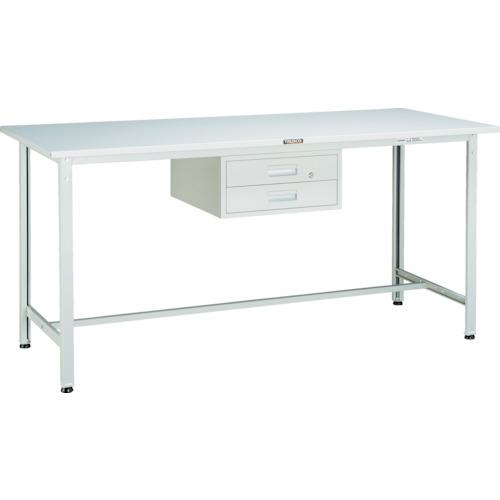 ■TRUSCO 軽荷重立作業台(300kg)HAE型 1800X900XH900 2段引出付 ホワイト色〔品番:HSAE1809F2W〕【45448..